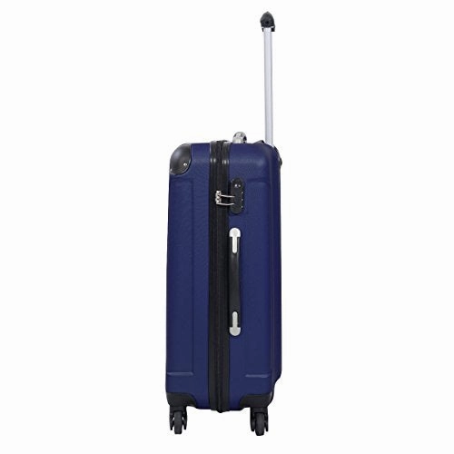 Dark Blue 3 Pcs Luggage Travel Set Bag ABS PC Trolley Suitcase