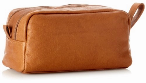 David King & Co. Small Double Zip Shave Kit, Tan, One Size
