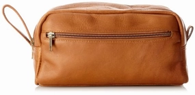 David King & Co. Small Double Zip Shave Kit, Tan, One Size