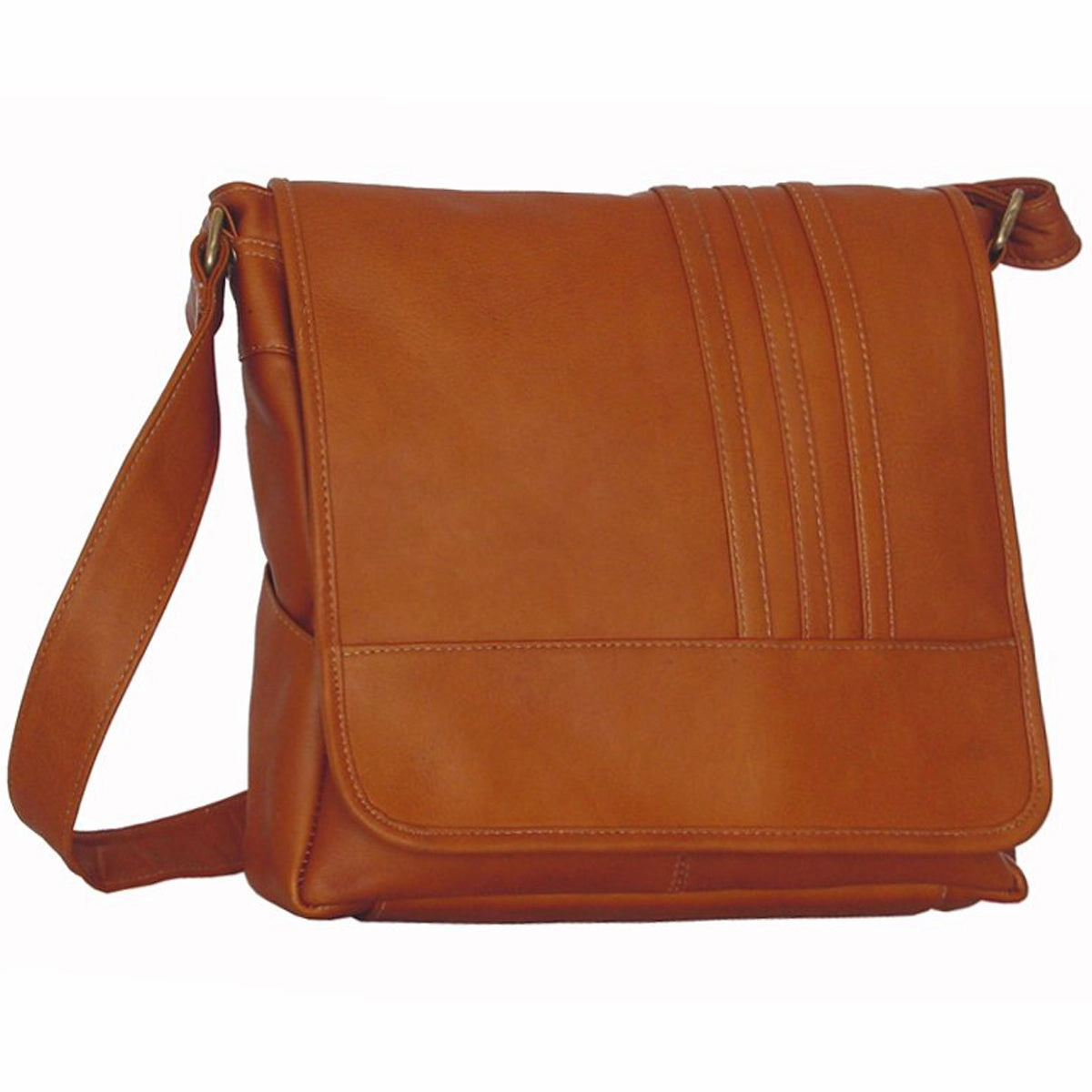 David King Vertical Laptop Leather Messenger