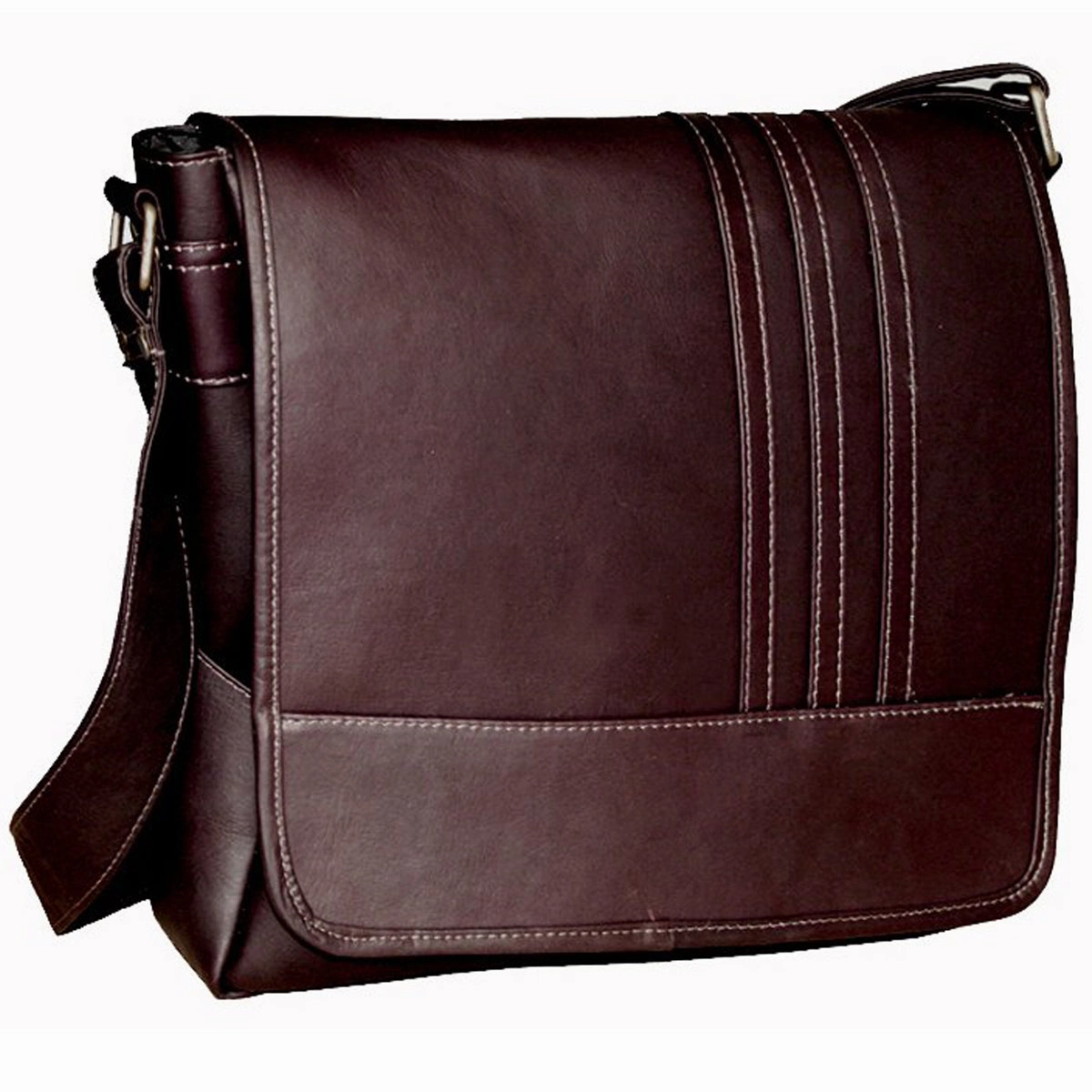 David King Vertical Laptop Leather Messenger