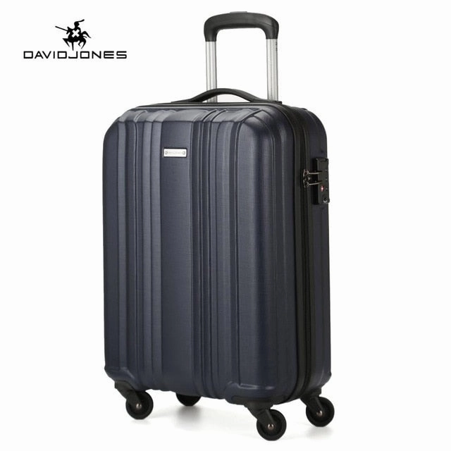 Davidjones Wheel Travel Suitcase Carry On Trolley Bag Spinner Cabin Large Luggage Bag Girl