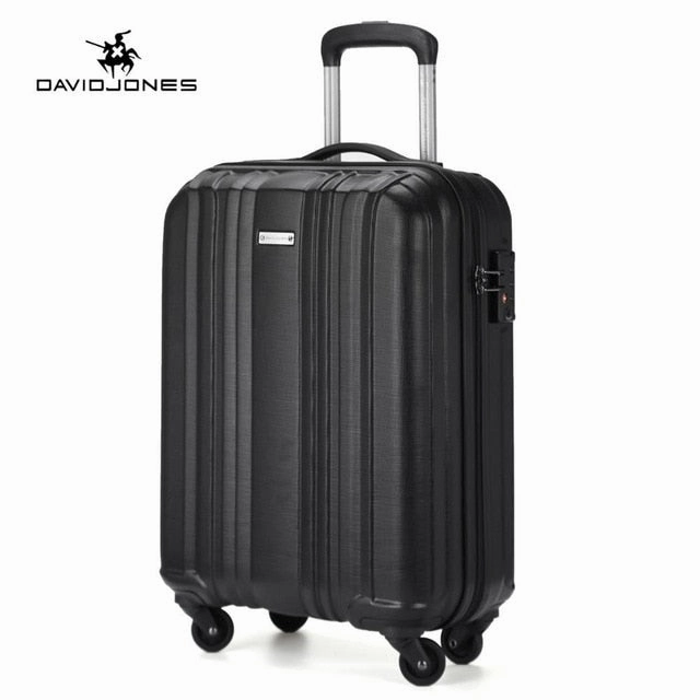 Davidjones Wheel Travel Suitcase Carry On Trolley Bag Spinner Cabin Large Luggage Bag Girl