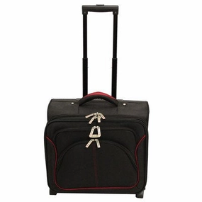 Dejuno Rolling Mobile Office Overnighter Laptop Computer Briefcase, Black