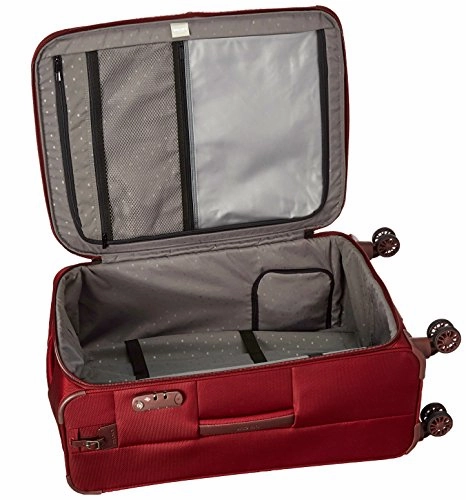 Delsey Luggage Montmartre  25 Inch Expandable Softside Spinner Suitcase, Bordeaux