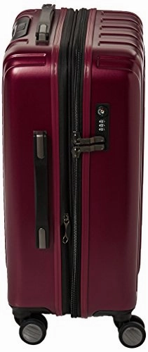 DELSEY Paris Luggage Helium Titanium 21" Carry-On Expandable Spinner Trolley, Black Cherry Red