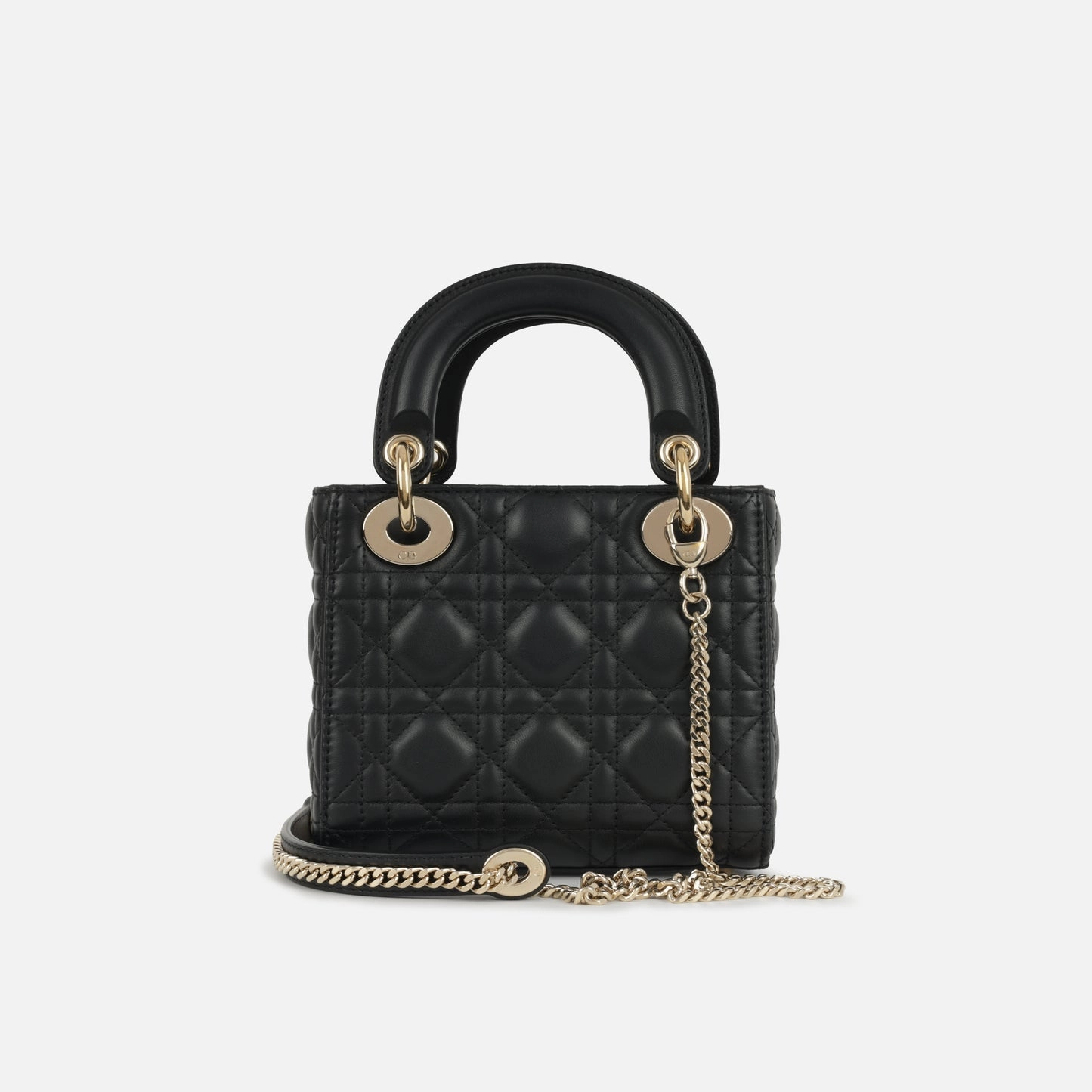 Dior - Mini Lady Dior - Black Lambskin GHW - 2022 - Pre-Loved