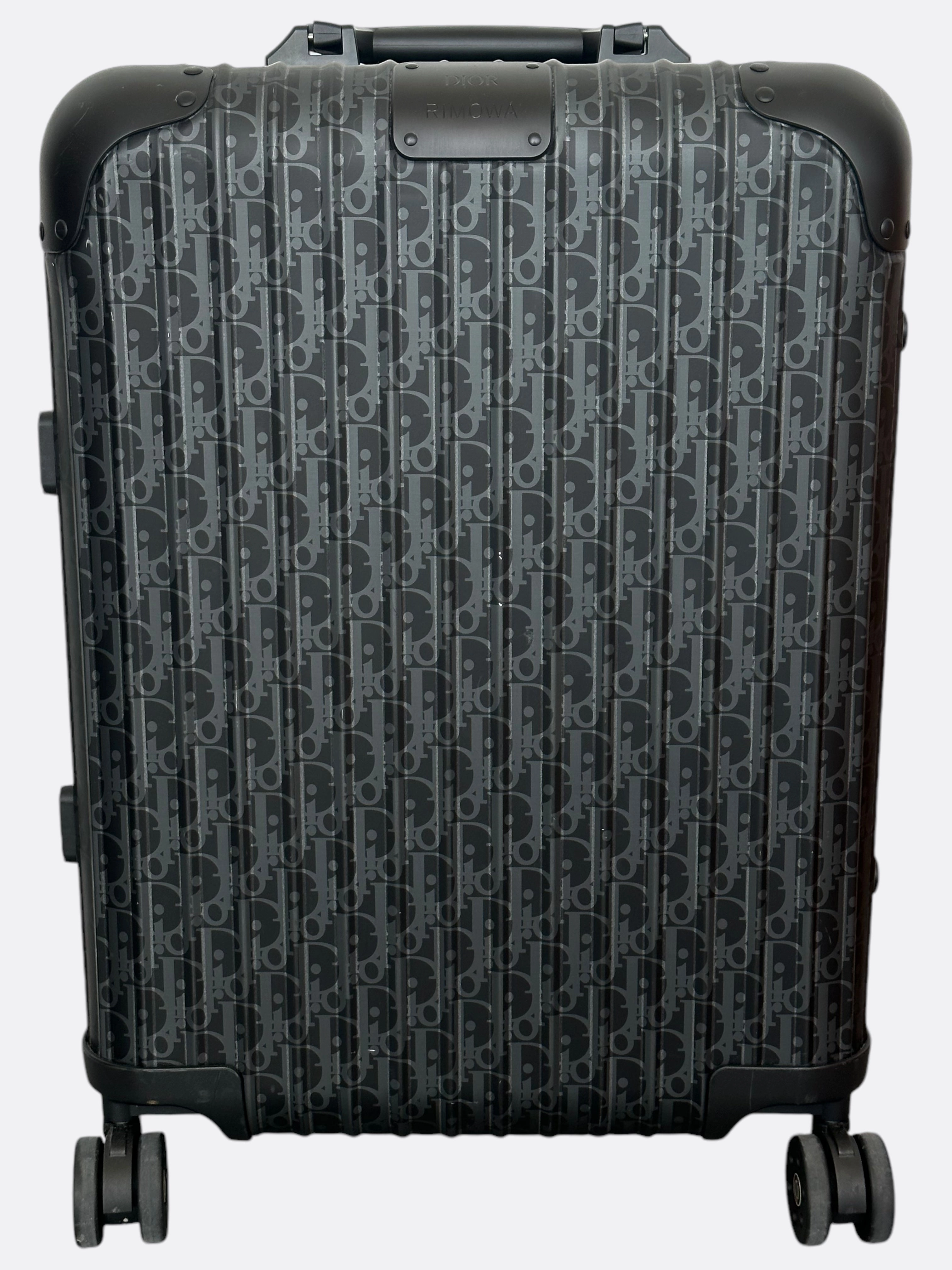 Dior Rimowa Black Oblique Carry-On Luggage