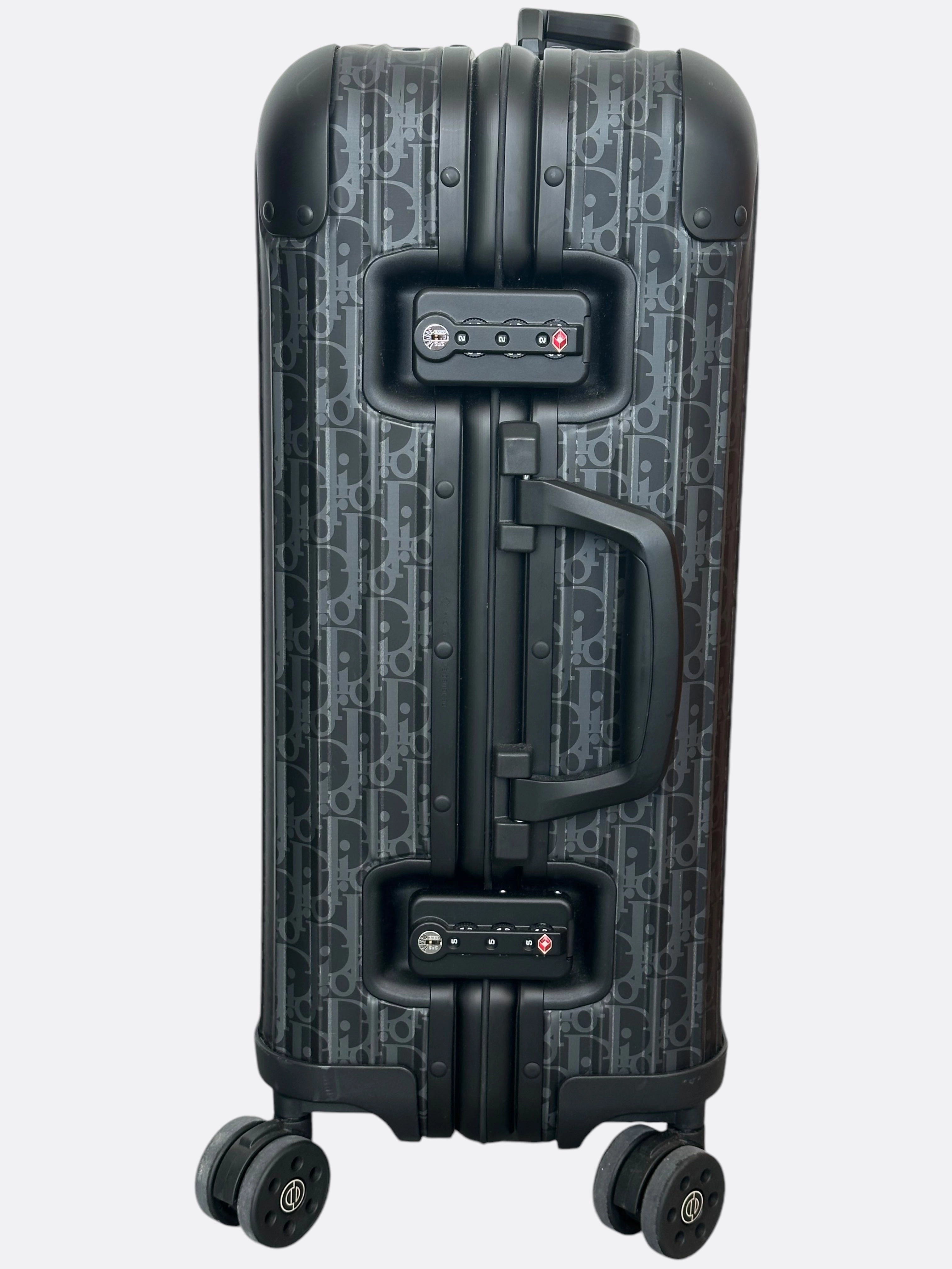 Dior Rimowa Black Oblique Carry-On Luggage