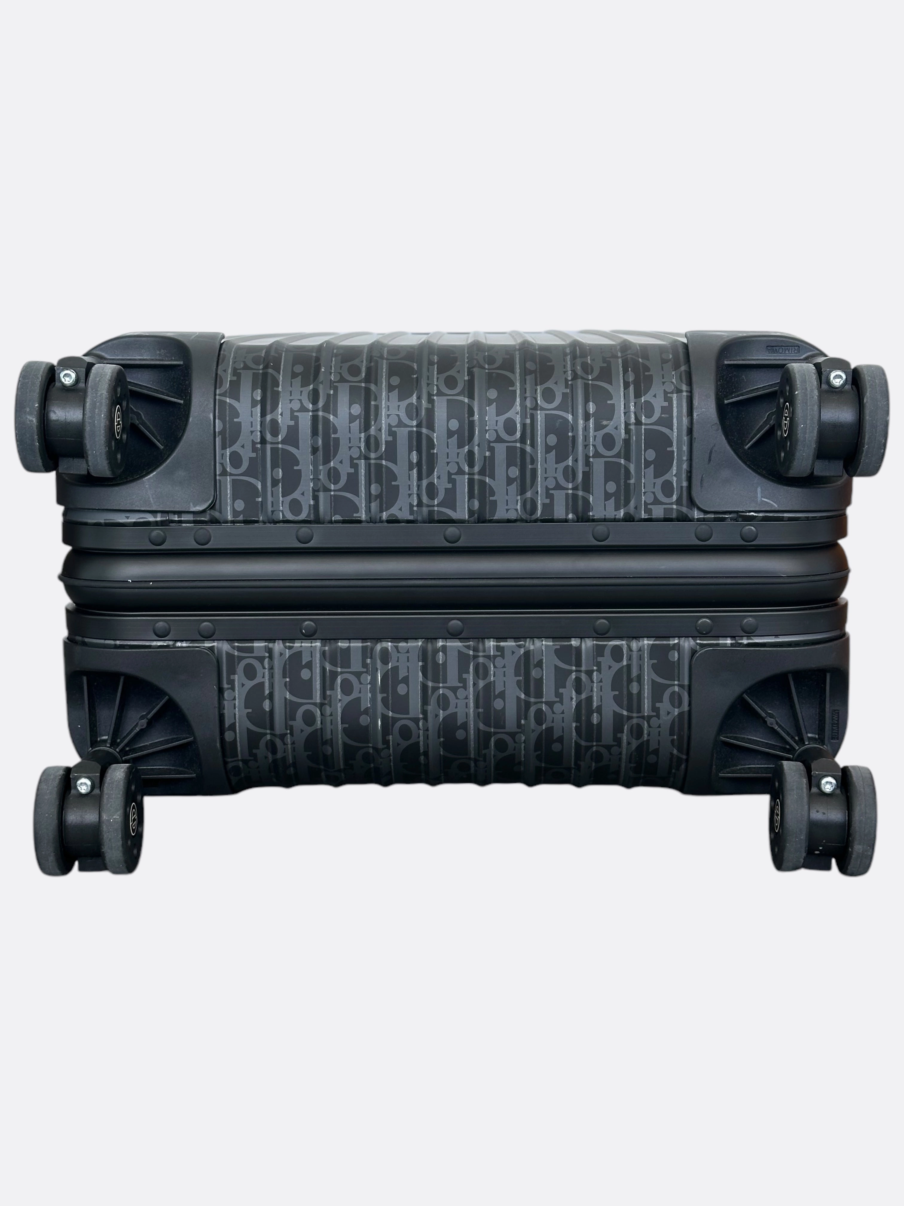 Dior Rimowa Black Oblique Carry-On Luggage