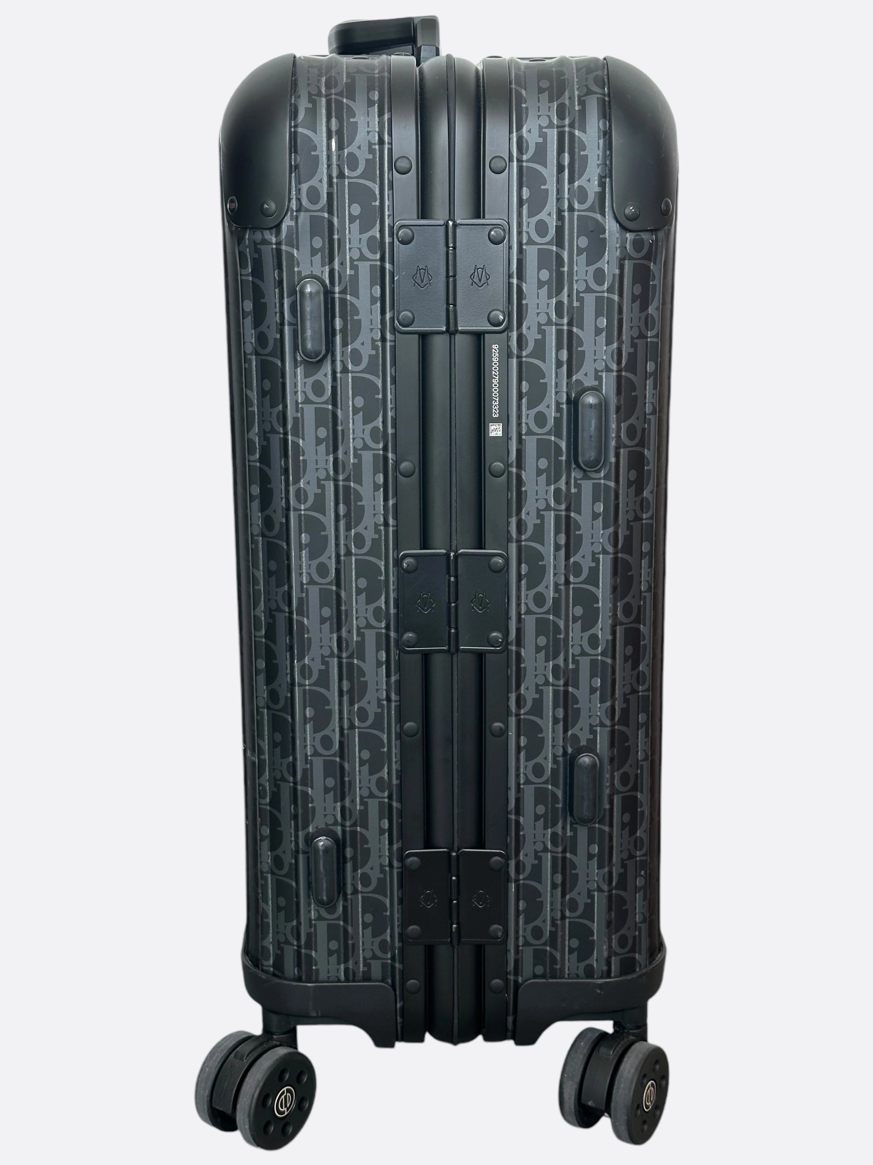 Dior Rimowa Black Oblique Carry-On Luggage