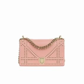 Dior Small Diorama - Studded Rose