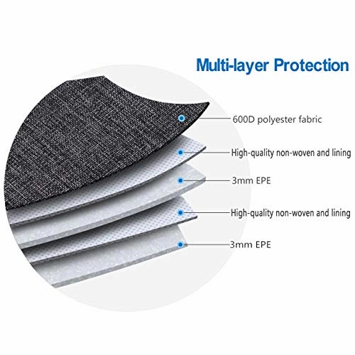 DOMISO 13.3 Inch Multi-Functional Laptop Sleeve Business Briefcase Waterproof Messenger Shoulder Bag for 13"-13.3" Laptops/MacBook Pro Retina/Dell XPS 13 / Surface Book/ASUS/Acer, Dark Grey