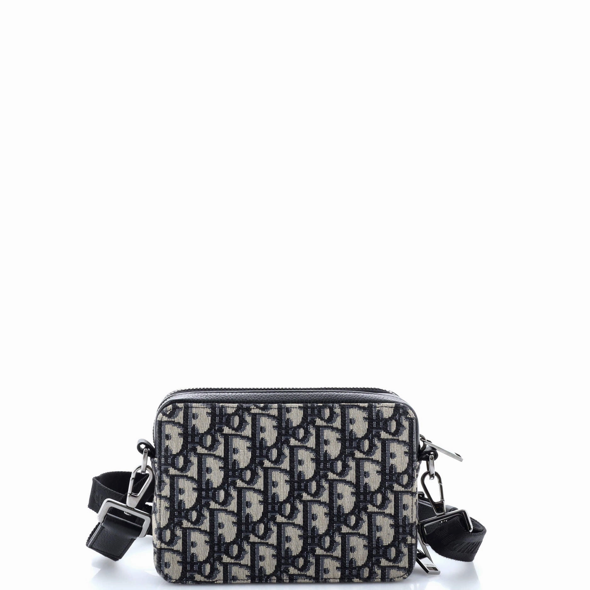 Double Zip Crossbody Pouch Oblique Canvas