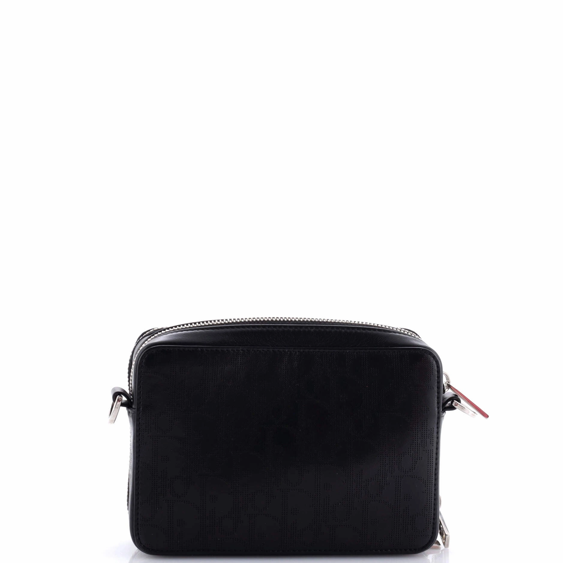 Double Zip Crossbody Pouch Oblique Galaxy Leather