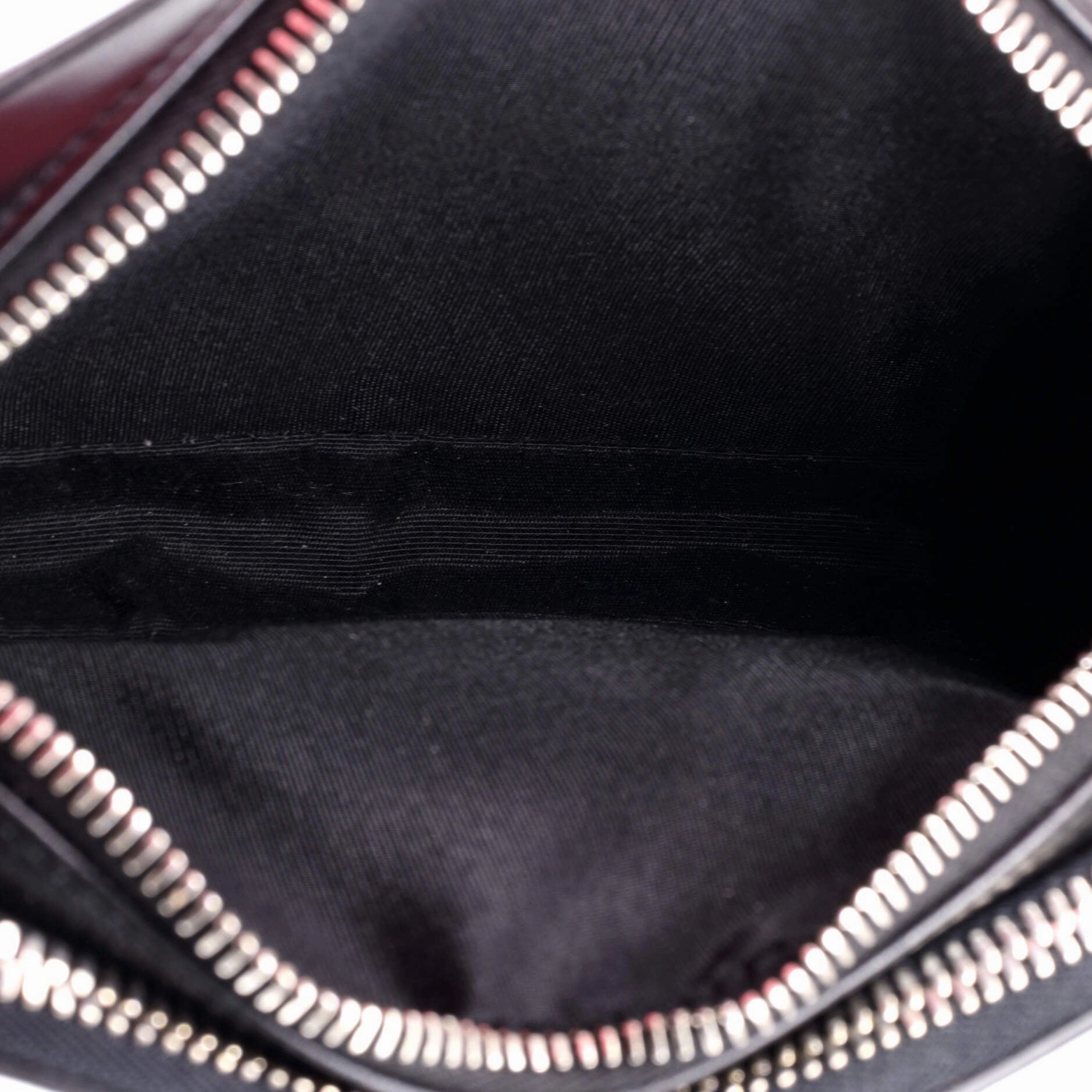 Double Zip Crossbody Pouch Oblique Galaxy Leather