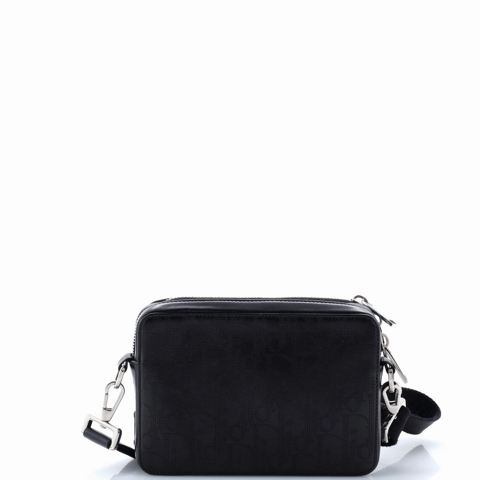 Double Zip Crossbody Pouch Oblique Galaxy Leather