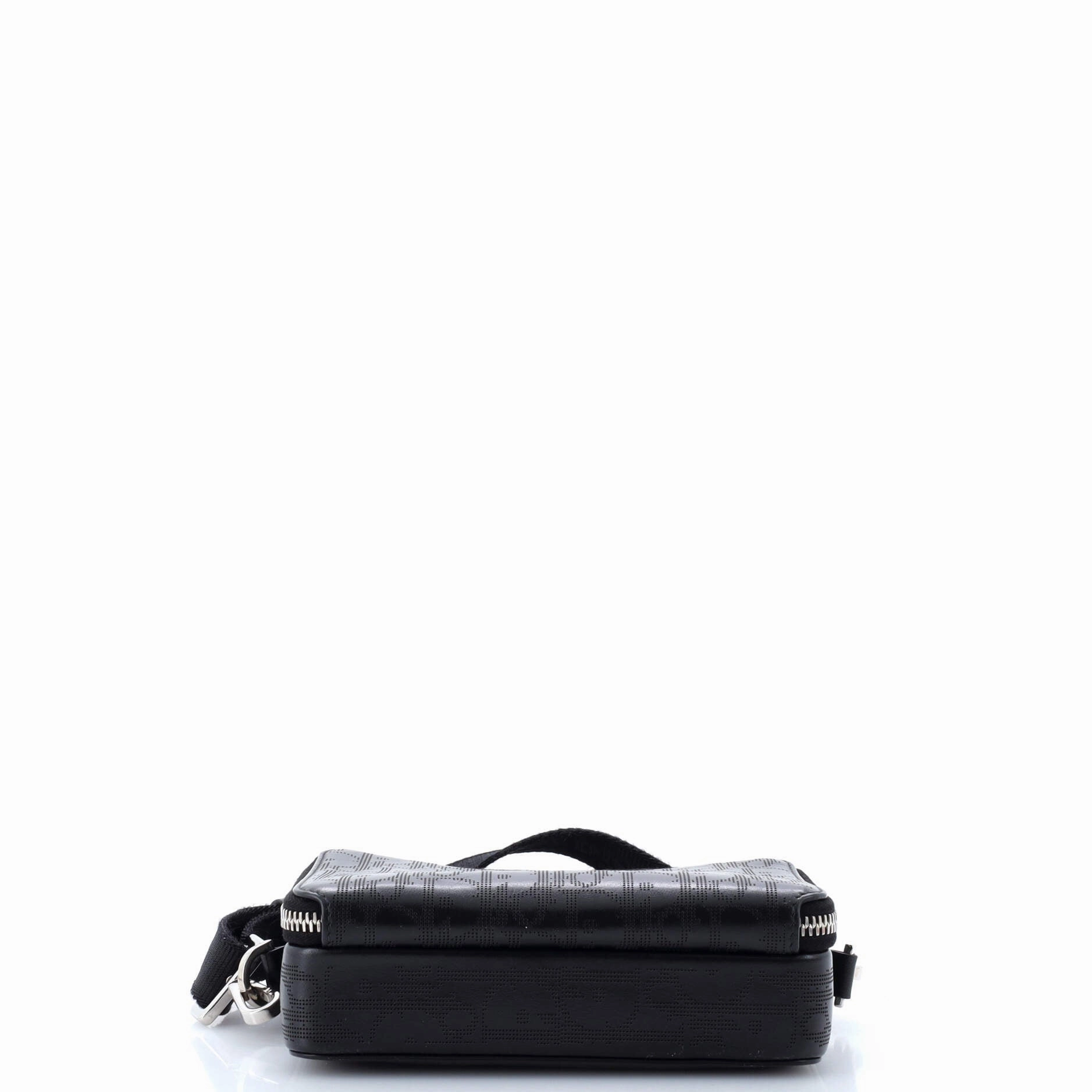 Double Zip Crossbody Pouch Oblique Galaxy Leather