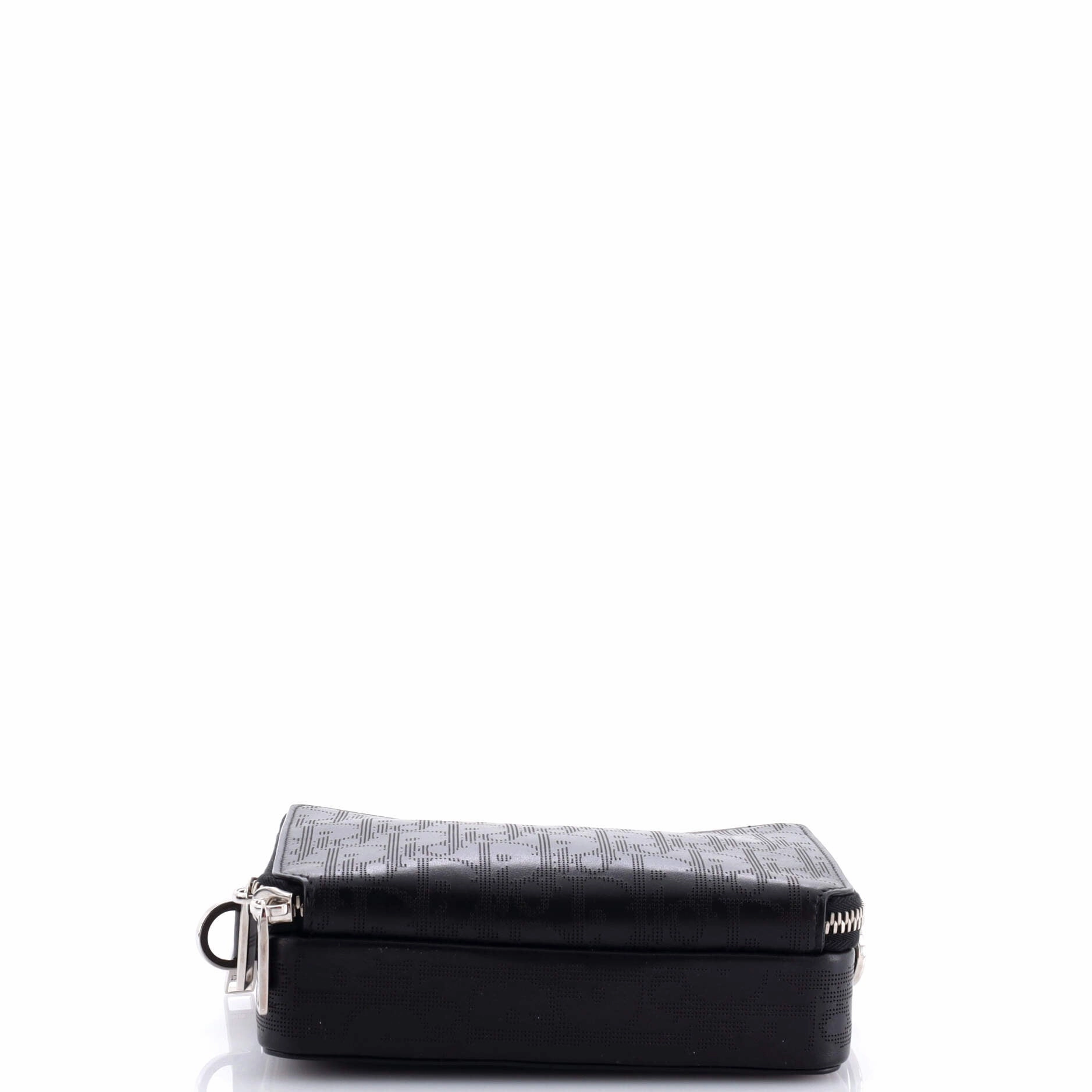 Double Zip Crossbody Pouch Oblique Galaxy Leather