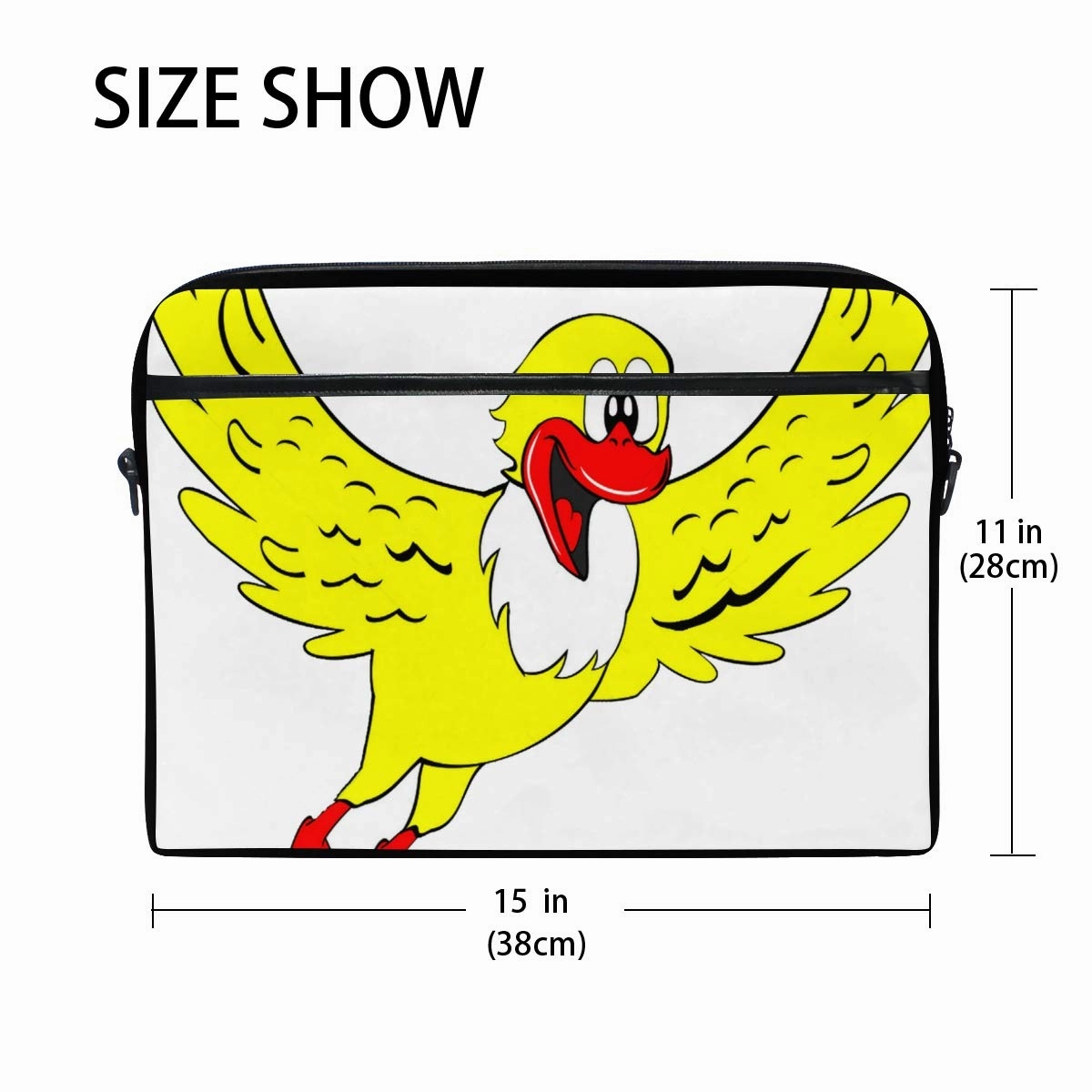 Duck 14-15 inch Laptop Case Computer Shoulder Bag Notebook Tablet Crossbody Briefcase Messenger Sleeve Handbag with Shoulder Strap Handle for Women Men Girls Boys
