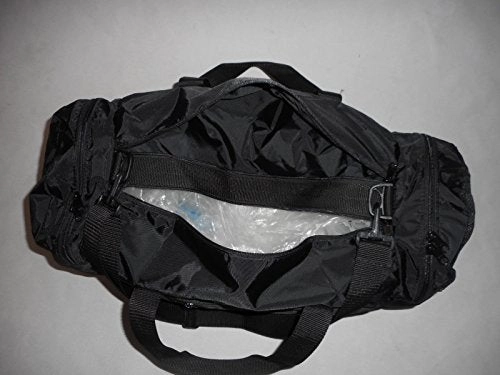 Duffle Bag Wet And Dry With 1 End Compartment Mesh,Front Pocket,Made In Usa (Black)