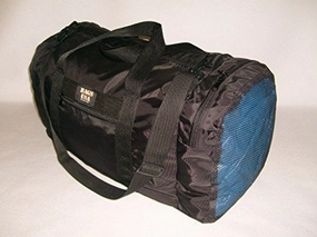 Duffle Bag Wet And Dry With 1 End Compartment Mesh,Front Pocket,Made In Usa (Black)