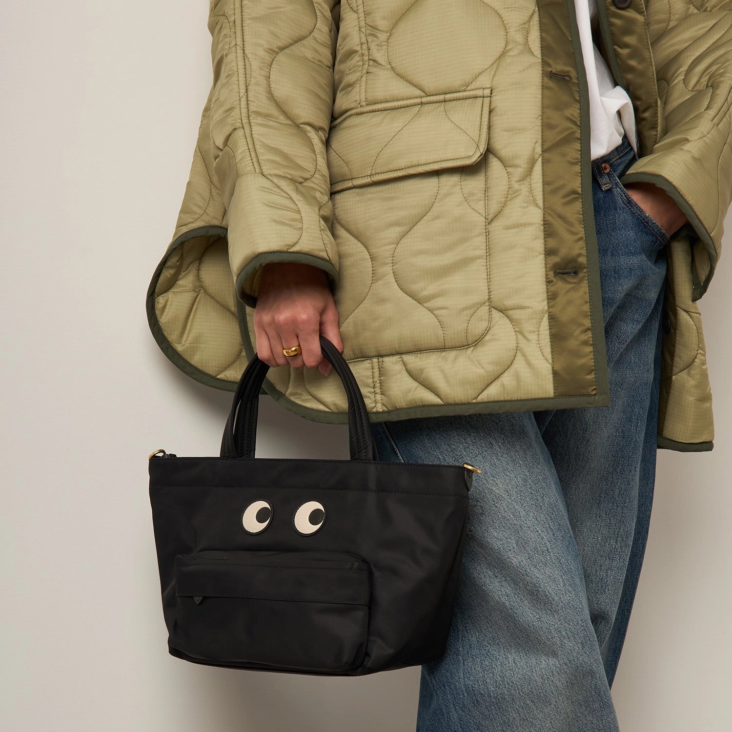 E/W Eyes Mini Cross-body Tote