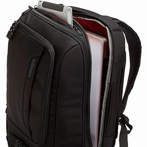 Ebags Professional Slim Laptop Backpack (Solid Black)
