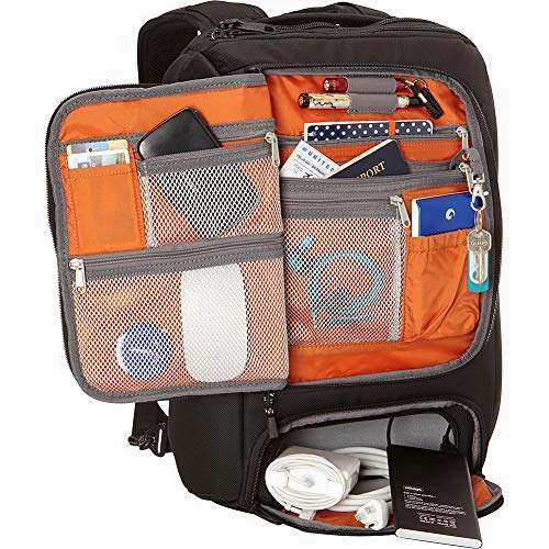 eBags Professional Slim Laptop Backpack with USB Port (Heathered Graphite w/USB)