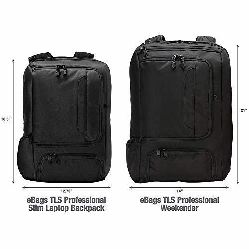 eBags Professional Slim Laptop Backpack with USB Port (Heathered Graphite w/USB)