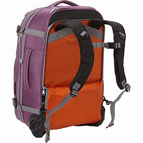 eBags TLS Mother Lode Rolling Weekender 22" Travel Backpack with Wheels - Carry-On - (Black)