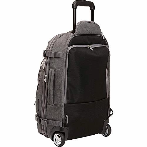 eBags TLS Mother Lode Rolling Weekender 22" Travel Backpack with Wheels - Carry-On - (Black)