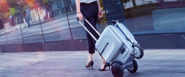 Electric Riding Trolley Travel Suitcase.Luxurious Intelligent Carry On Robot
