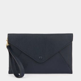 Envelope Pouch in Marine Shiny Capra