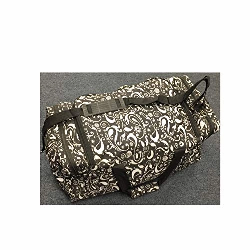 Explorer Flower Paisely Travel Duffel Bag Foldable Lightweight for Women & Men YKK Zipper Gym Carry