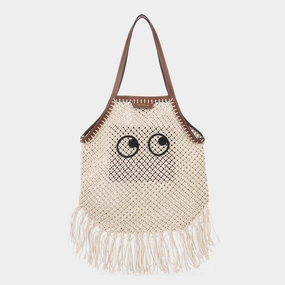 Eyes Macram Fringe Tote