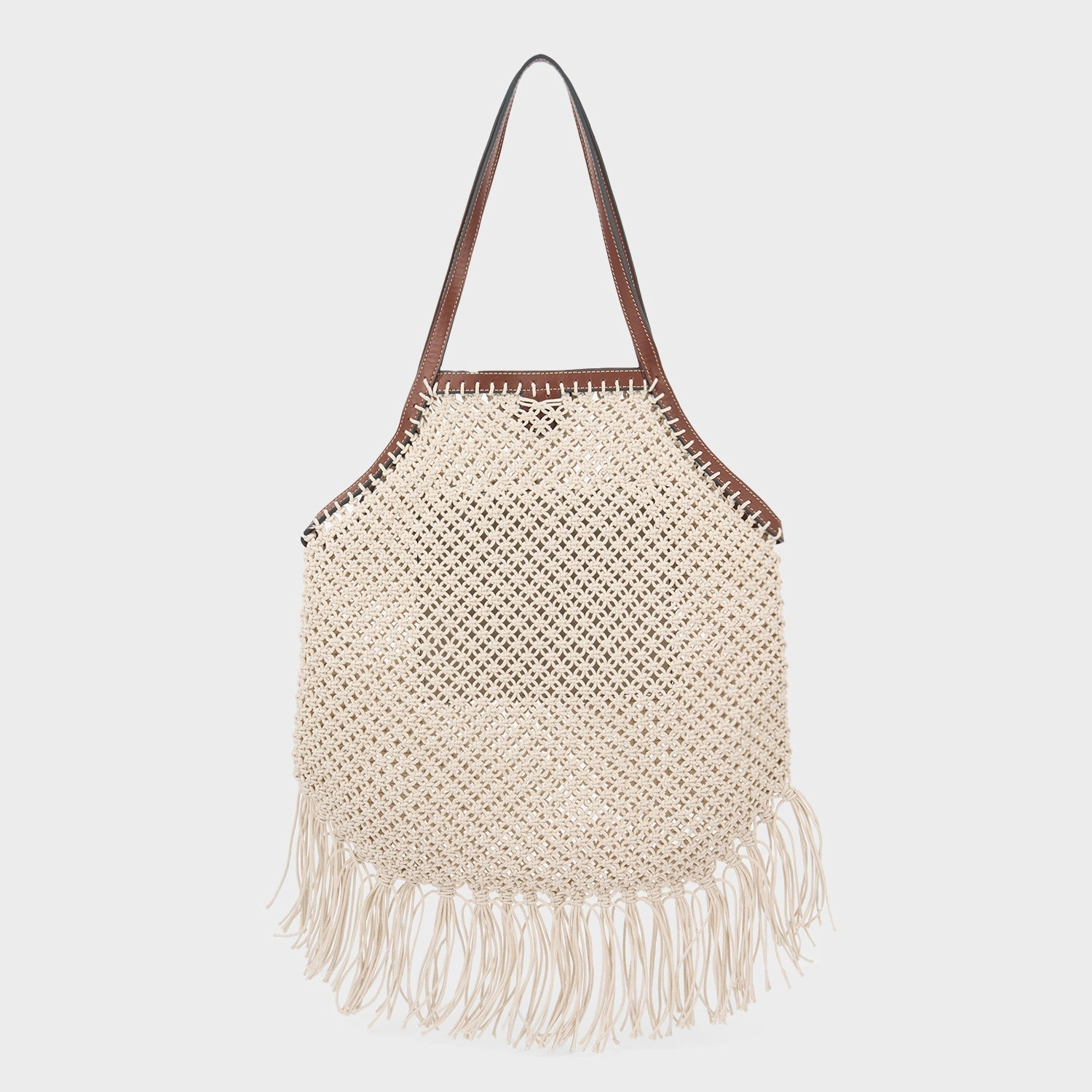 Eyes Macram Fringe Tote