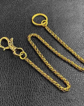 Fashion Brass 18" Mens Dragon Ring Key Chain Gold Pants Chain Wallet Chain Motorcycle Wallet Chain for Men