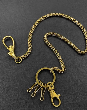 Fashion Brass 18" Mens Key Chain Pants Chain Wallet Chain Motorcycle Wallet Chain for Men