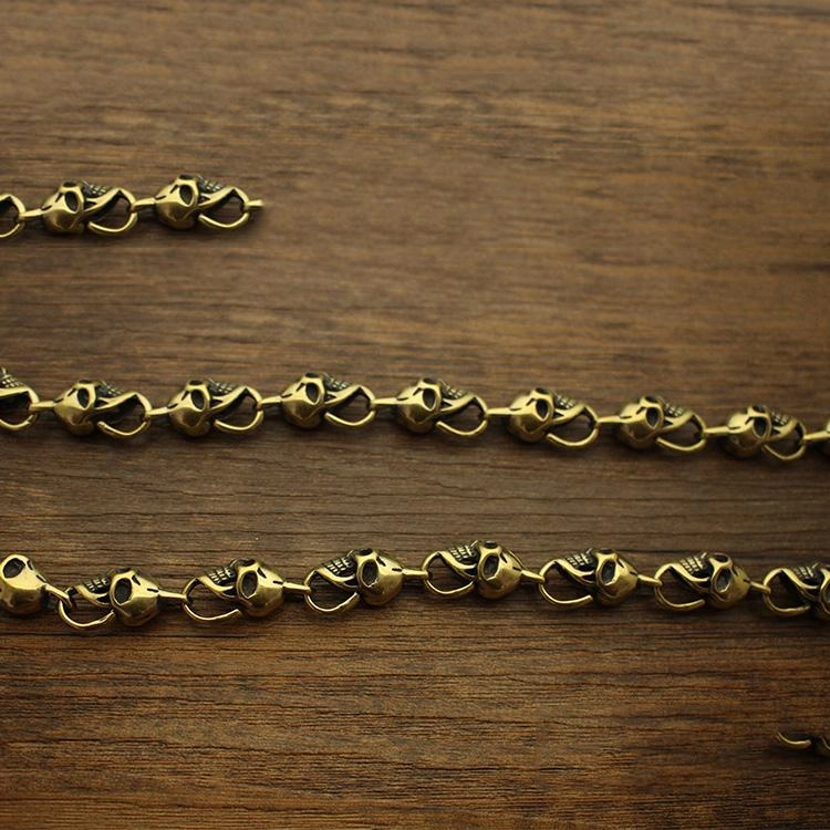 Fashion Brass 18" Mens Skull Key Chain Pants Chain Wallet Chain Motorcycle Wallet Chain for Men