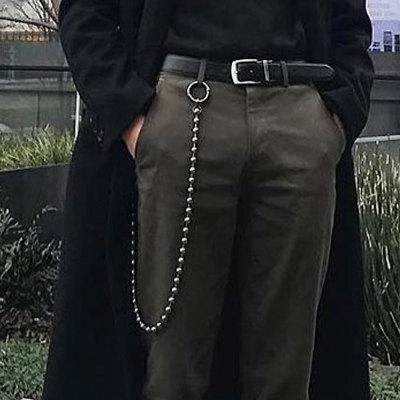 Fashion Men's Women's Beaded Stainless Steel Long Pants Chains Biker Wallet Chain For Men