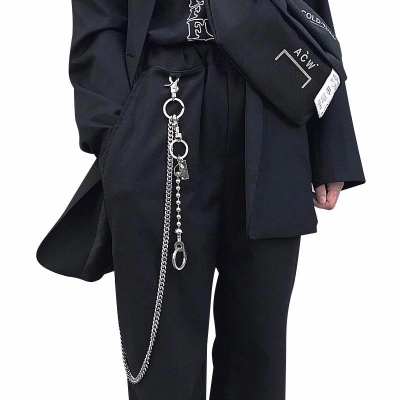 Fashion Men's Women's Silver Long Hip Hop Pants Chain Biker Wallet Chain For Men
