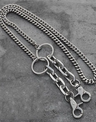 Fashion Men's Women's Silver Long Jean Pants Chain Biker Wallet Chain For Men