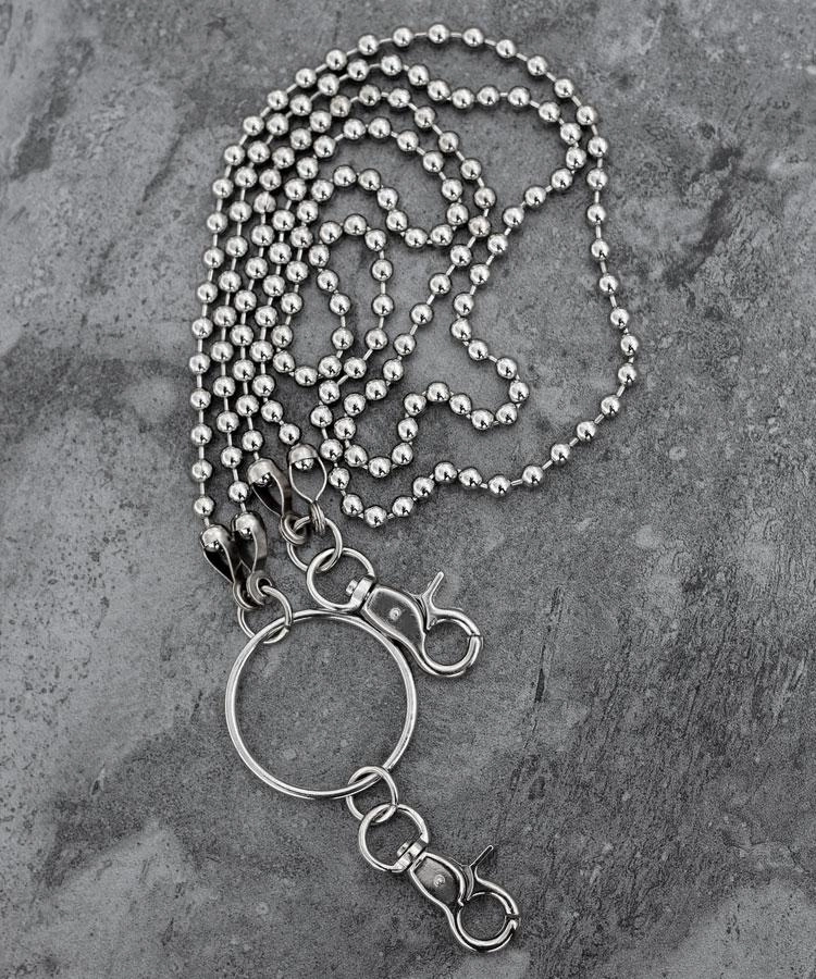 Fashion Men's Womens Double Bead Stainless Steel Pants Chain Biker Wallet Chain For Men