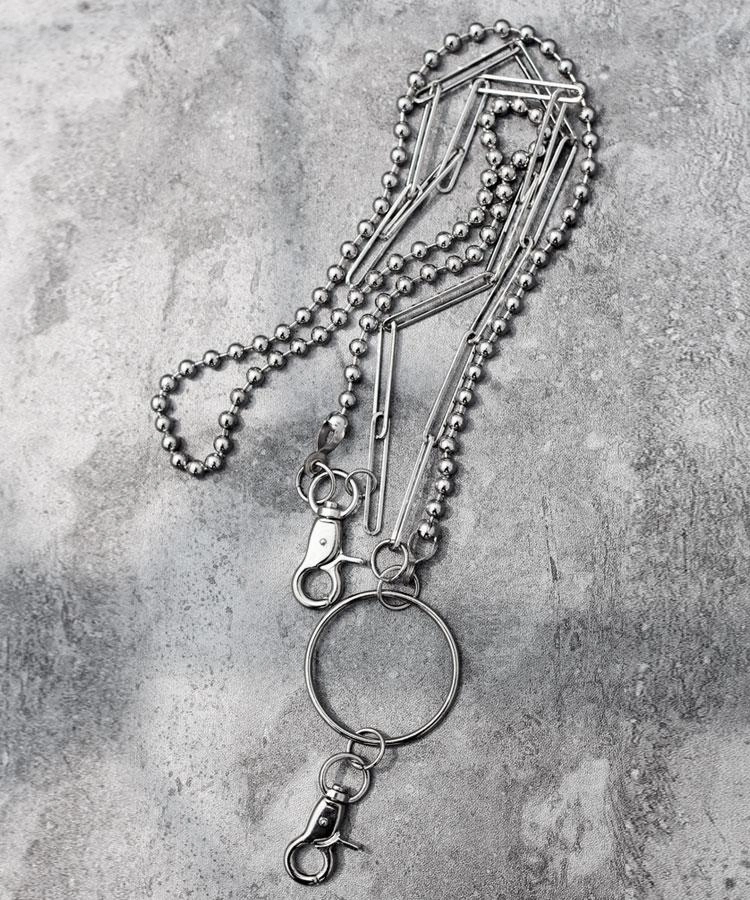 Fashion Men's Womens Double Bead Stainless Steel Pants Chain Biker Wallet Chain For Men
