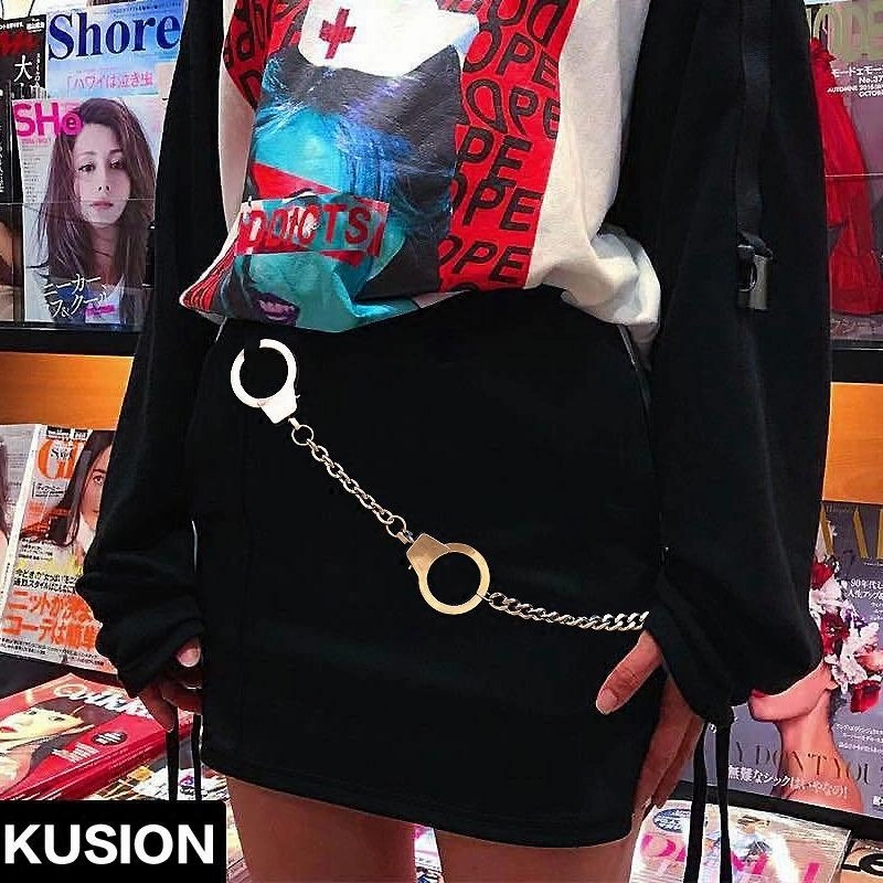 Fashion Womens Men's Handcuffs Stainless Steel jeans chain jean chain Pants Chain Biker Wallet Chain For Men