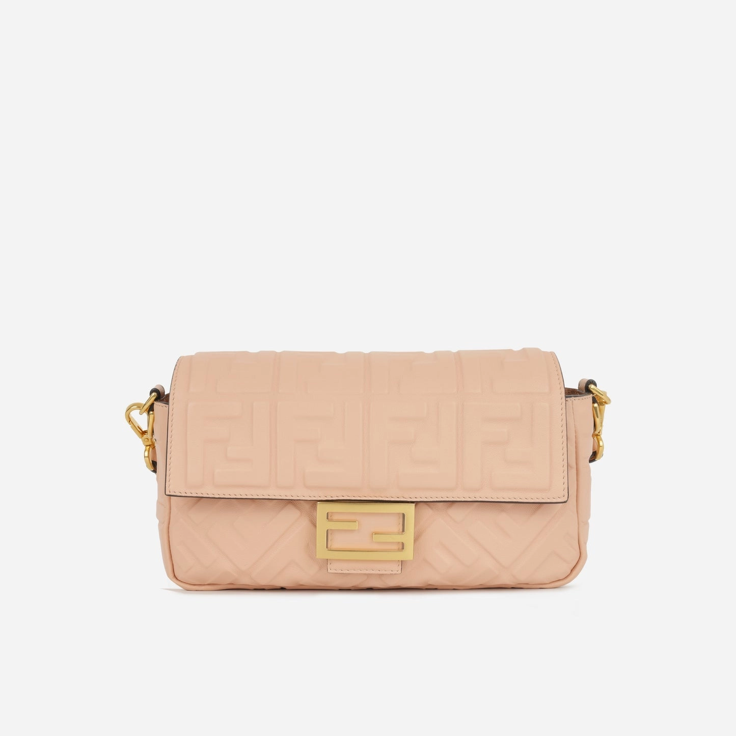 Fendi - Medium Baguette - Peach Zucca Nappa GHW - Pre-Loved