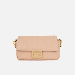 Fendi - Medium Baguette - Peach Zucca Nappa GHW - Pre-Loved