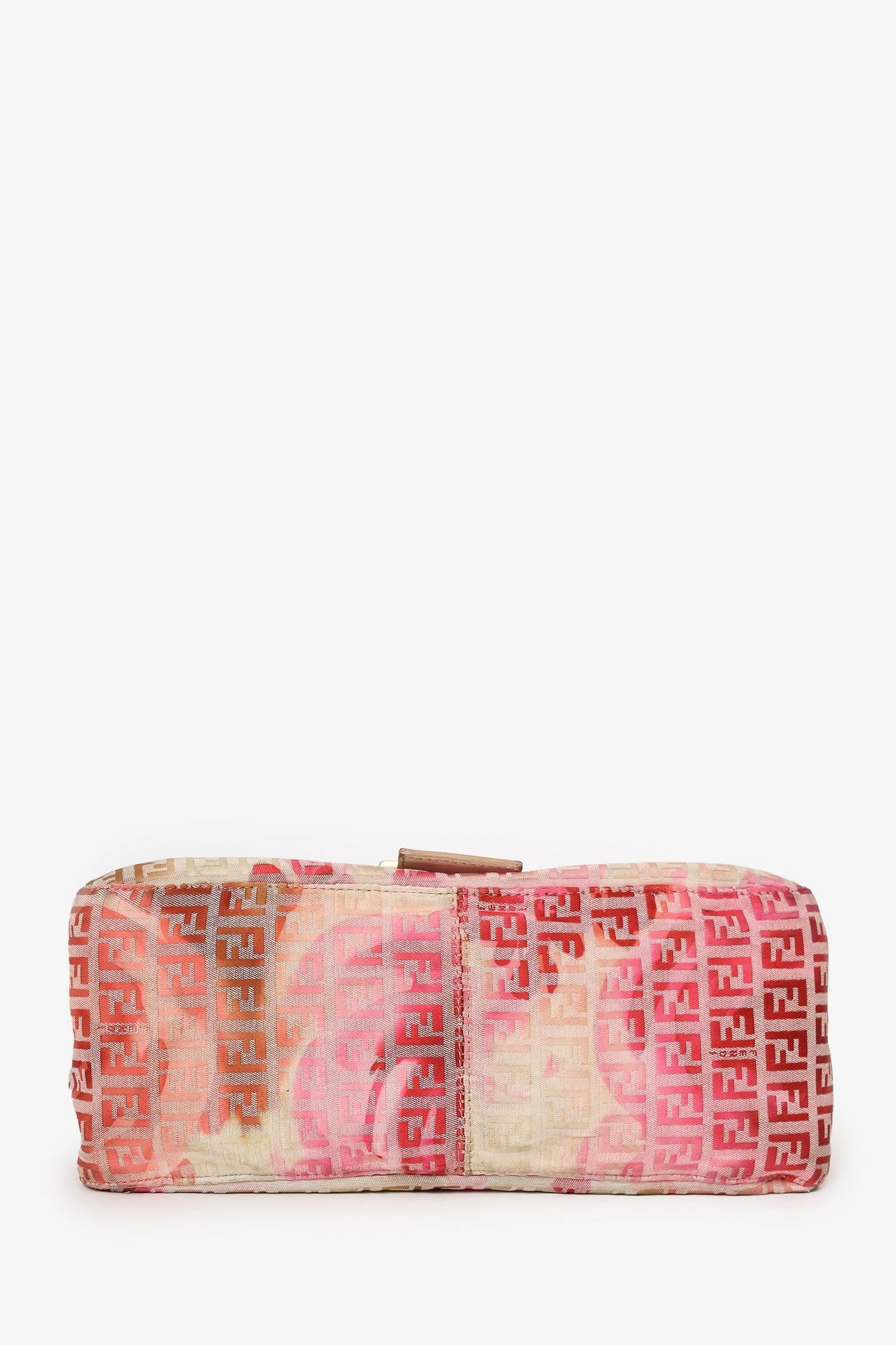 Fendi Beige/Pink Floral Zucchino Canvas Mama Forever Shoulder Bag