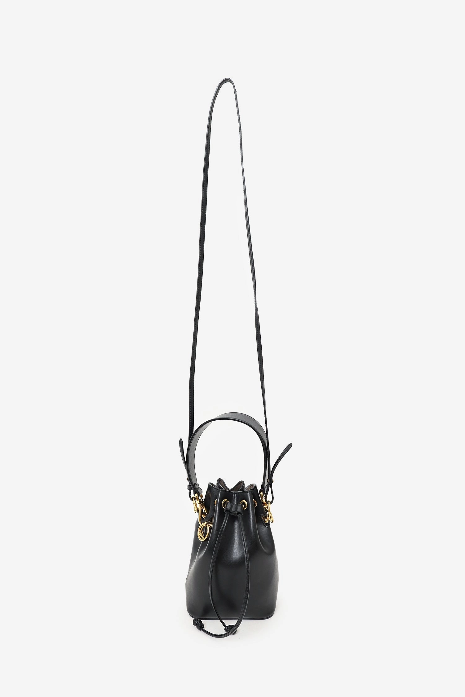 Fendi Black Leather Mon Tresor Bucket Bag